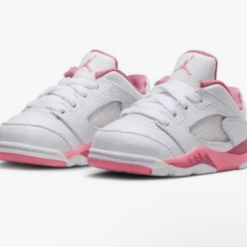 Toddler Jordan 5 Retro Low White Coral Berry New in Box